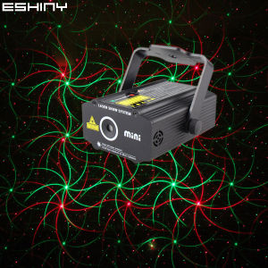ESHINY MINI R&G Laser 4 Patterns Projector DJ Christmas Light Dance Disco New Years Bar Family Party Stage Effect Lights Z8N6