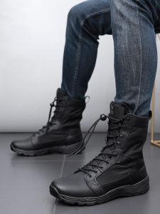 Ultra-Light High-Top Tactical Boots Mens Womens Summer Breathable Anti-Slip Wear-Resistant Flying Fish Battle Boots