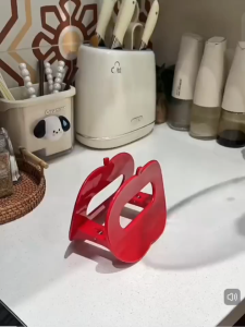 APA Rak Penutup Periuk Bentuk Epal Apple Shape Pot Lid Holder Kitchen Organizer Pan Cover Stand Storage Rack Space Saving Kitchen Accessories Cooking Tool