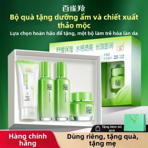 pechoin | Bộ Chăm Sóc Da Mặt Dưỡng Ẩm 4 Món Pechoin Herbal Essence Hydrating Moisturizing Cleanser Lotion Cream Nước Hoa Hồng
