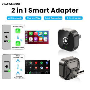 2025 2in1 Wireless CarPlay/Android Auto Adapter Wired To Wireless 5GHz WiFiUSB Plug and Play for 98% Wired CarPlay/Auto Cars