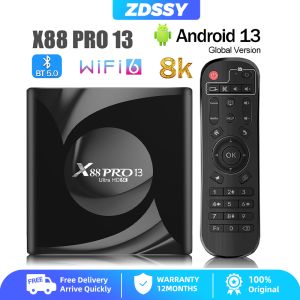 ZDSSY X88 Pro 13 Ultra HD 8K Smart TV Box Android 13.0 Upgrade RK3528 Media Player Voice Assistant 2GB16GB 4GB 32GB/64GB Wifi6 BT5.0 2.4G&5G Wifi Media Player Set Top Box