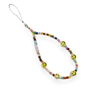 Jolie Smile Beads Phone Strap Tali Gantungan HP Lanyard Phone Bracelet Charm Senyum Manik Tali Handphone