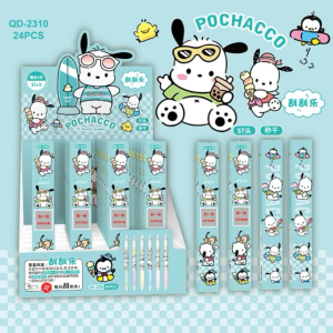 Kotak Buta Pochacco Gel Pen Blind Box 0.5mm Black Ink Cute Cartoon Stationery Random Pen 1pc