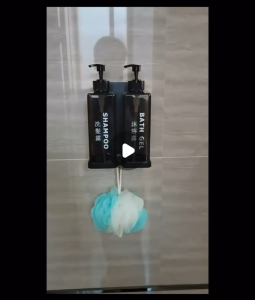 Sincecu Manual Press Soap Dispenser Wall Mounted No Drill for Kitchen Hotel Bathroom