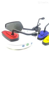 กระจกแต่ง 5 เหลี่ยม AC-3081 สีแดง 1คู่ น็อต10mm 1คู่