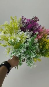 Daun Rumput Liar Cabang 5 Plastik Buatan Termurah/Baby Breath Pikok Gypsophilia Import Aksesoris Hiasan Dekorasi Buatan Artificial Plastik Import Premium