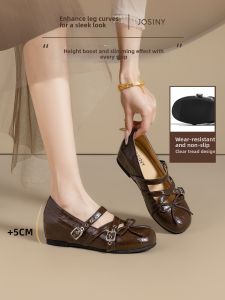 Josiny | Retro Brown Mary Jane Flats Womens Shoes