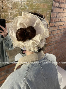 Heavyweight Lace Double Layer Hair Ties for Women French Style Hair Bun Headbands Scalp Bands Hair Ropes Fashionable Hair Accessories