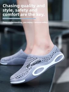 Thick Bottom Sandals Mens Summer 2025 New Outdoor Anti-slip Wear-resistant Toe Cover Casual Fishing Beach Shoes Breathable