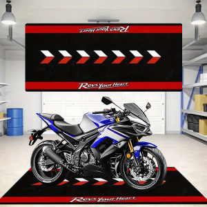 VIKAMA Racing Carpet Dirt-Resistant And Anti-Slip Bedroom Bedside Blanket Motorcycle Parking Floor Mat Home Decoration
