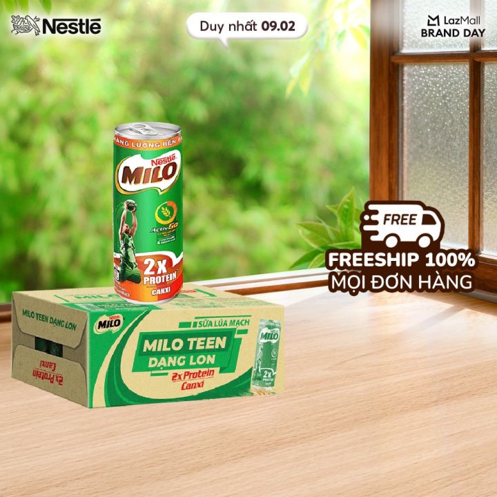 [FREESHIP TOÀN QUỐC] Sữa Lúa Mạch Nestlé® MILO® Lon Thùng 24 lon x 240 ...