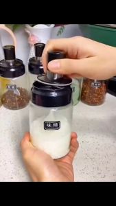 DuduMart Glass Jar Spice Airtight Containers Glass Seasoning Jar seasoning Bottle kitchen Dispensers