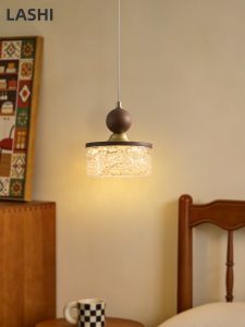 LANGSHANGZHAOMING | Vintage Walnut Pendant Light