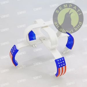 SEMPATI Mahkota Sangkar Kandang Burung Murai Pvc Pion Variasi Cakram Motif Captain America Amerika MKAPT