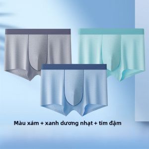 MiiOW | Quần lót nam Ice Silk không đường may cạp vừa mùa hè mỏng thoáng khí quần đùi cỡ lớn quần ngắn kháng khuẩn