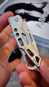 Outdoor mini folding knife sharp key knife portable fruit knife household all steel folding knife