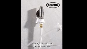 SOXON Washing Machine Faucets 304 Stainless Steel Full-automatic Anti Falling Water Stop Valve Adapter Brass Tap Household Automatic Water Stop Clip