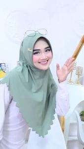 Hijab Instan Nafisa Laser cutting Bahan Jersey airis premium By Hasanah