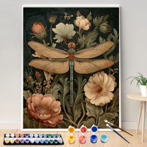 Chuồn Chuồn Giữa Những Bông Hoa Bộ Tranh Sơn Theo Số DIY Vẽ Tay Acrylic Tác Phẩm Nghệ Thuật Canvas Trang Trí Nhà Quà Tặng