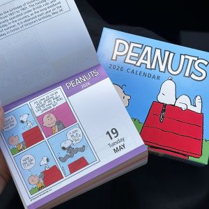 2026 Snoopy Calendar Anime Desk Calendar Creative Cartoon Tearable Paper Pendants Desktop Decoration Office Stationery Gifts