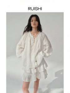 epoque de rueen | Ramie Bind Long Sleeve Blouse