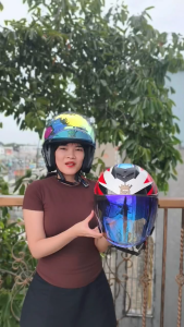 Nón bảo hiểm 3/4 2 kính Royal M979 (ROC 09) tem Dragon Boy chính hãng gắn kính màu siêu đẹp tặng khăn ninja và túi rút