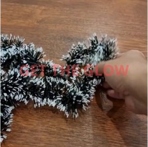 Slinger Natal Putih Hijau / Hiasan Dekorasi Pohon Natal / Slinger Perayaan Natal