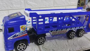 CWVS POLICE TRUCK TOY WITH 4 PIECES MINI POLICE CARS TOY FOR KIDS