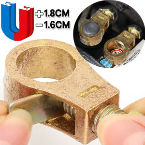 2pcs Car Batteries Positive Negative Pole Connectors Pure Copper Connection Clip Insulated Battery Modification Clamp Head