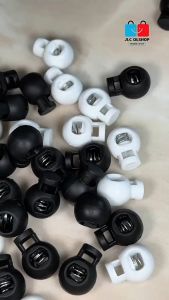 25PCS Plastic Round Toggle Stopper with Spring Cord Locks End LACE STOPPER