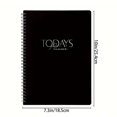 Daily Planner Notebook Spiral Bound Weekly & Daily Schedule to Do List Mood Water Intake Budget Journal