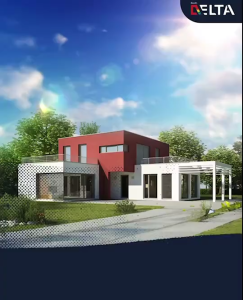 Delta (เดลต้า) สีทาบ้าน สีทาภายนอก ชิลด์ โฟร์ดี สีน้ำอะคริลิค ชนิดเนียน ขนาด 3.4/8.7 ลิตร