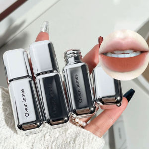 Bonjin 【Local Stock】Owen James Matte Velvet Lip Glaze Non-fading Brightening Lipstick Nude Color Budget-friendly For Student