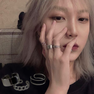 🔥Cozyrooms👍3Pcs/set INS Fashion Hip Hop Ring Personality Opening Adjustable Index Finger Knuckle Ring Women Men