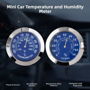Oudashi Mini Car Mounted Temperature Humidity Meter High Precision Refrigerator Indoor Thermometer Automotive Instrument