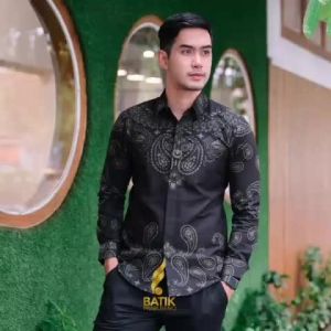 Prabuseno KANIGARA Original 100% Kemeja Batik Pria Prabuseno Atasan Lengan Panjang Bahan Katun Printing Premium Halus Adem Nyaman Lapis Furring Premium Baju Batik Dewasa Modern Mewah Seragam Kerja Kantor