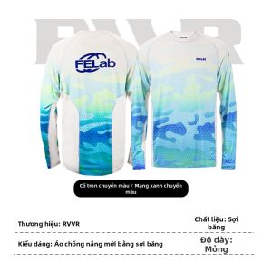 RVVR | Đồ Đi Cá Đánh Bắt Bảo Vệ UV Tay Dài Có Mũ