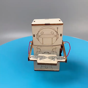 Handmade Wooden Robot Kit - Physics Experiment Demonstration - DIY Coin Eating Robot - Safe Material - Creative Thinking - Interesting Experiments - Hand-Eye Coordination - Parent-Child Interaction