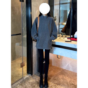 Fashion French Style Loose Collar Plus Size Long Thickened Sweater