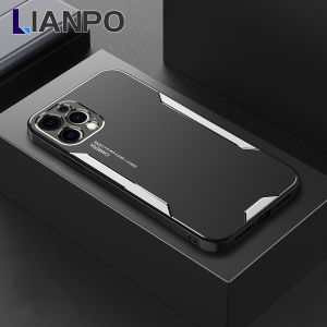 LIANPO Xiaomi Mi 8 Mi 9 Pro Mi 9T Pro Xiaomi Mi 10 Lite Mi 10T Pro Mi 10S Mi 10 Pro Mi 10T Lite Mi 10 Ultra เคสโทรศัพท์โลหะอะลูมิเนียมหรูหราเคสแบบเนื้อด้านป้องกันการกระแทกสำหรับ Xiaomi เคส10T Pro