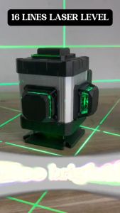 12/16 Lines Green Laser Level 3D 4D Adjustable Rechargeable 360° Rotary Indoor Outdoor Self Leveling Measuring Tool Set