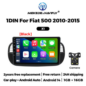 9" 1DIN Wireless CarPlay Android Auto For FIAT 500 Abarth 2007-2015 Car Radio Multimedia Player GPS Audio FM Stereo Receiver IPS