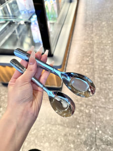 Super Practical Recommend #316 Stainless Steel Flat-Bottom Spoon For Home Short Handle Soup Drinking Spoon Baby Eating Spoon Ingot Spoon