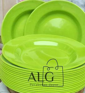 GRATIS SENDOK /promo 12pcs piring makan melamine tebal besar D23CM biru gelap
