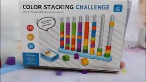 CONUSEA | Color-Matching Stacking Game Logical Thinking Training Toy Color Recognition Parent-child Interactive Game Toddler Xmas Gifts