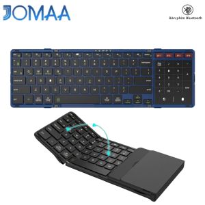 JOMAA | Bàn Phím Không Dây Bluetooth Có Thể Gập Lại JOMAA Với Bàn Di Chuột & Bàn Phím Số Bàn Phím Di Động Cỡ Lớn Dành Cho Máy Tính Bảng iPad Máy Tính Xách Tay