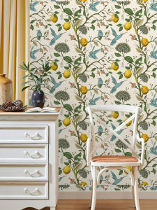 1PC Plants Lemon Flowers Hummingbirds Blooming Garden Pattern Thickened Moisture-Proof Waterproof Self-Adhesive Wallpaper