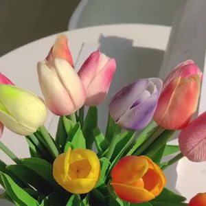 Tulip Artificial Flower Plant Home Velvet Decoration Bouquet Wedding Party Decoration High -Grade Flower Decoration