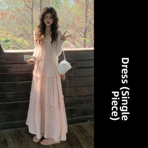 ZHENMANZI | Lace Splicing French Style Strap Dress